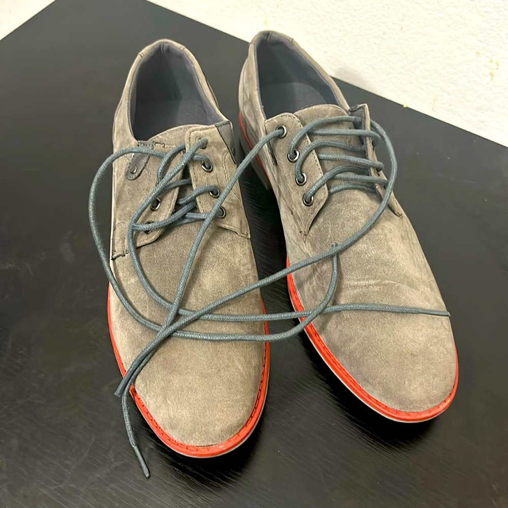ROYAL SHOES size 10-11 gray suede shoes for men